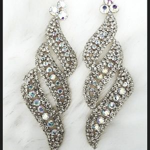 Bollywood swarovski crystal chandelier Earrings